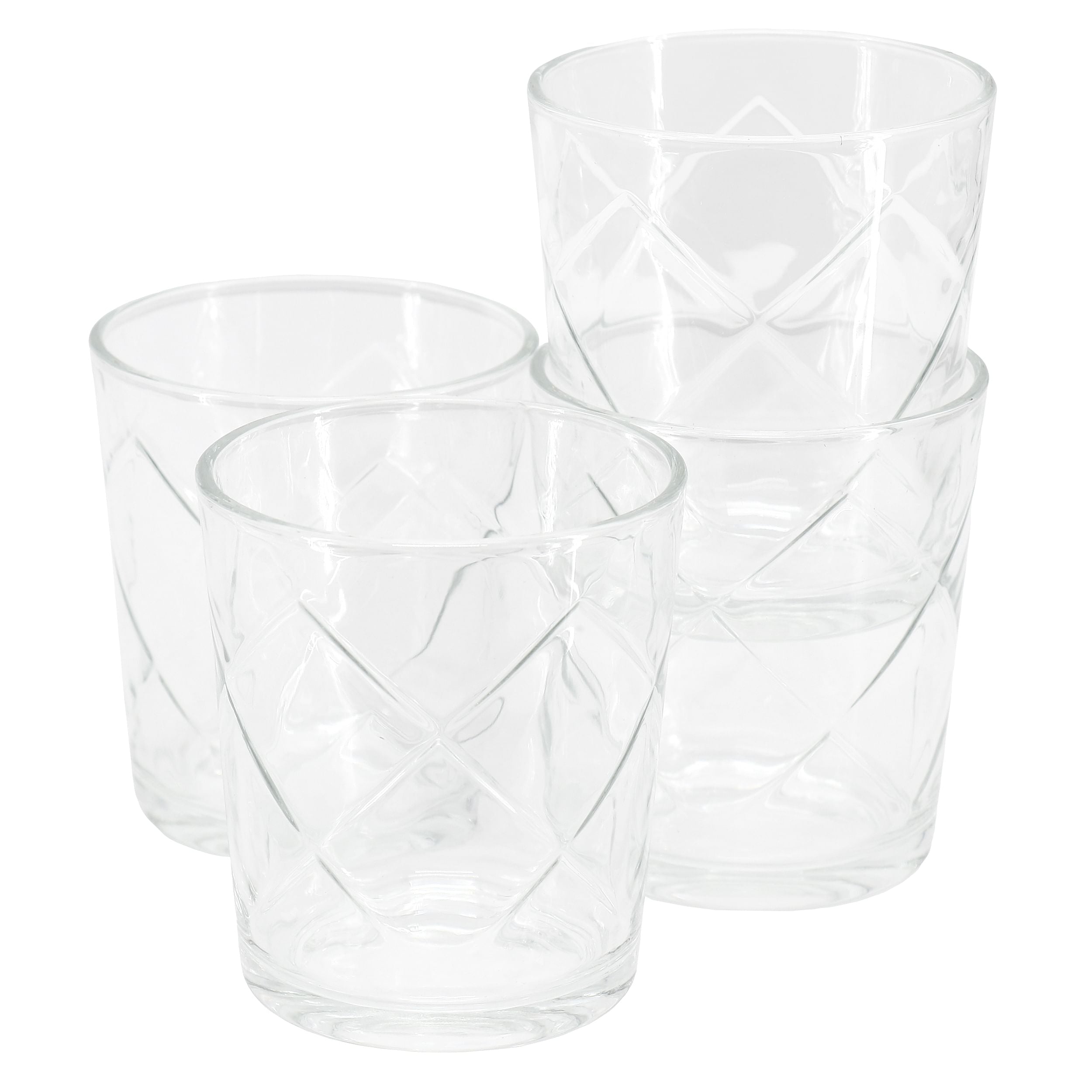 Gibson Home Lattice 4 Piece Glass Set