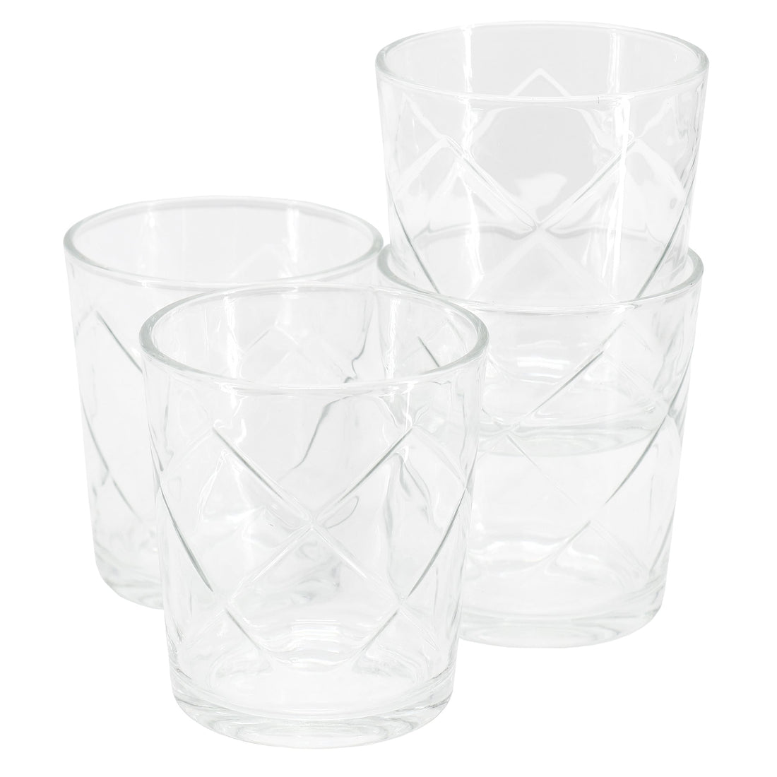 Gibson Home Lattice 4 Piece Glass Set