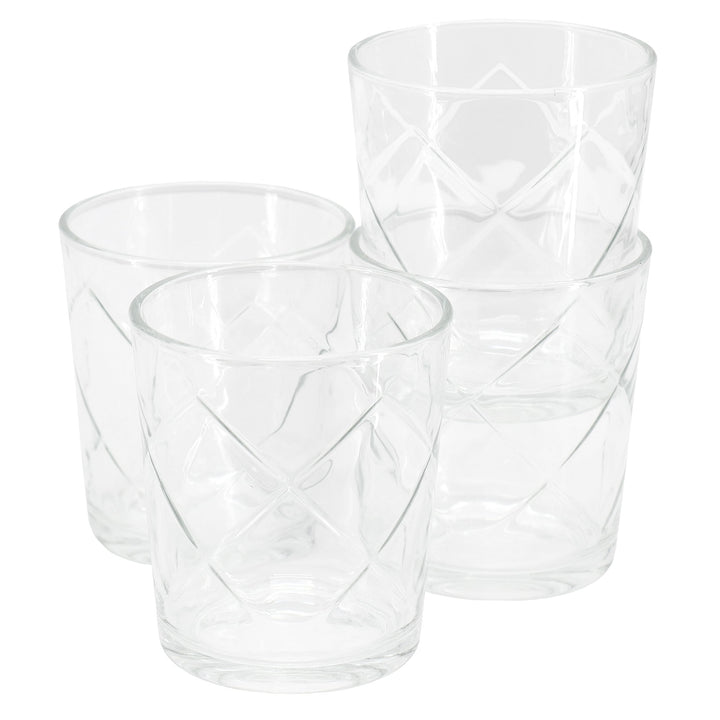 Gibson Home Lattice 4 Piece Glass Set