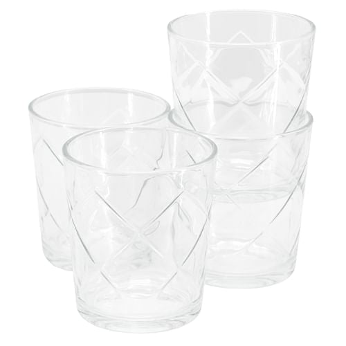 Gibson Home Lattice 4 Piece Glass Set