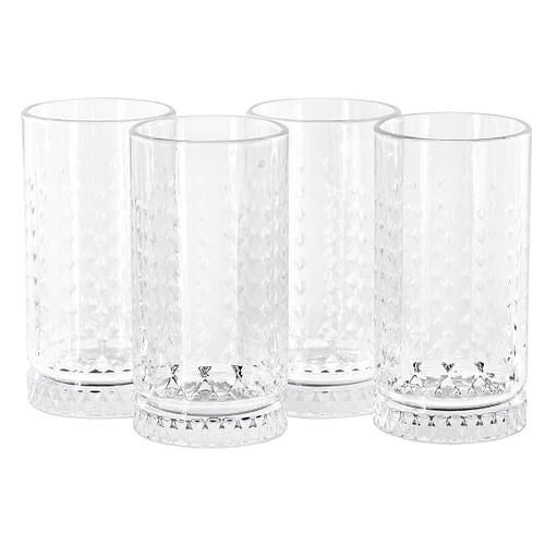 4 Piece 16 Ounce Glass Tumbler Set
