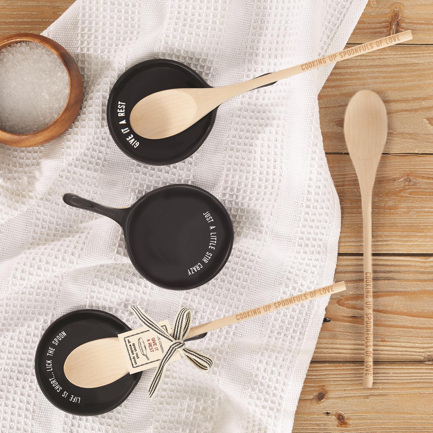 Giftable Wooden Spoon and Cast Iron Spoon