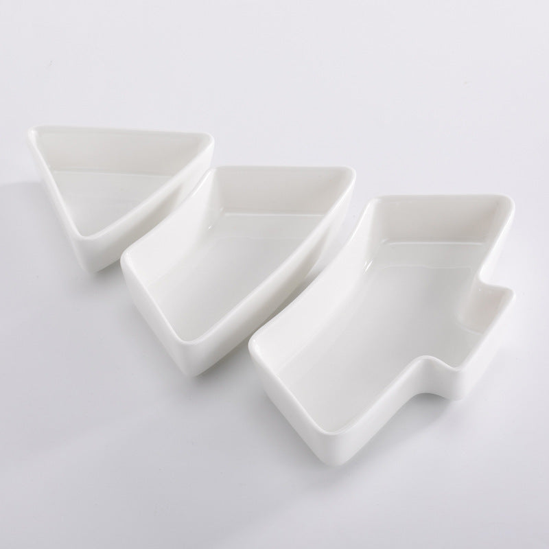 Christmas Tree Ceramic Fruit Plate