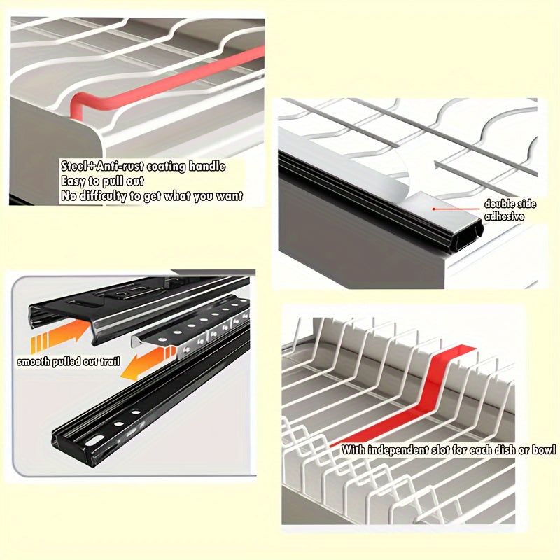 Space-Saving Stainless Steel Dish Rack