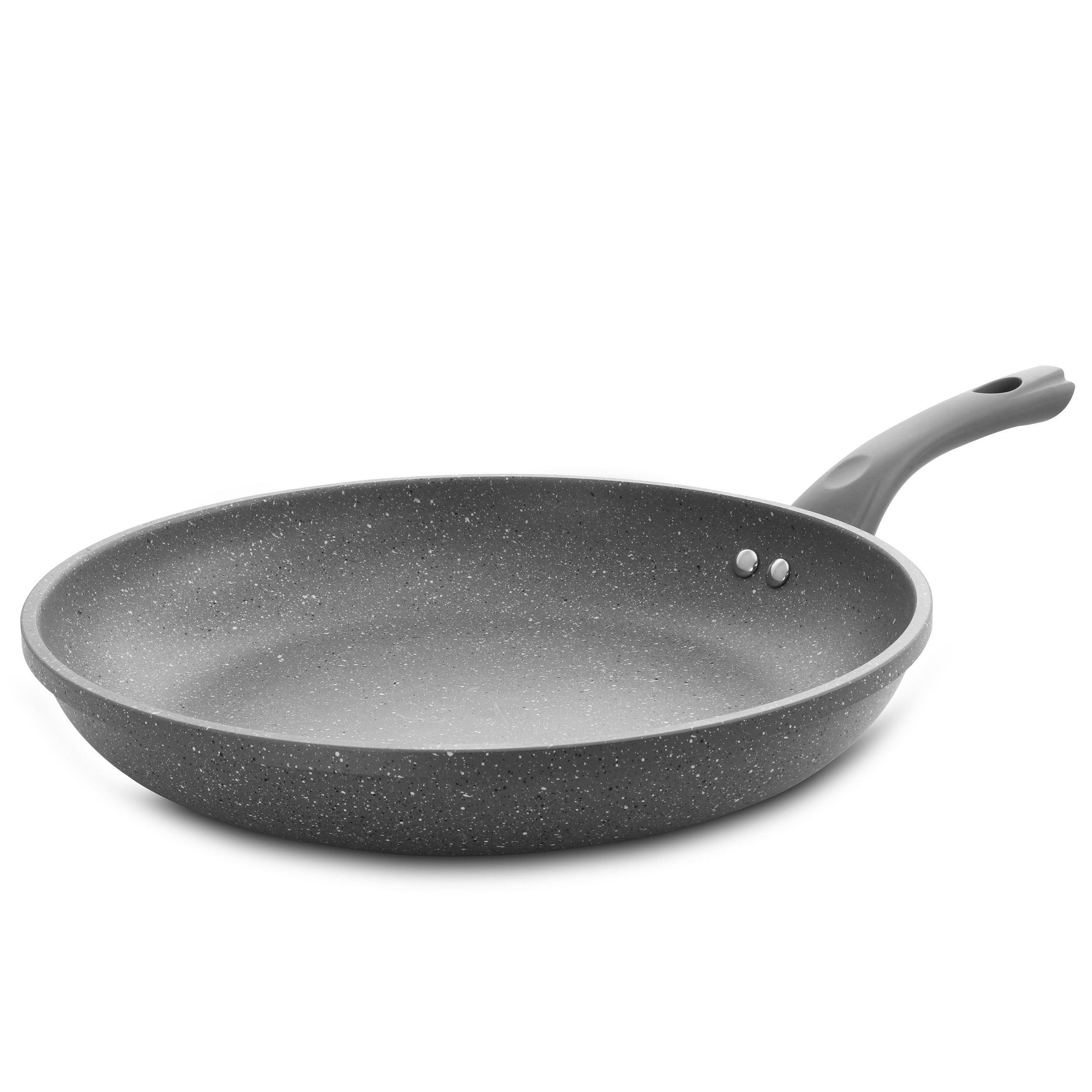 12 Inch Aluminum Nonstick Frying Pan in Gray