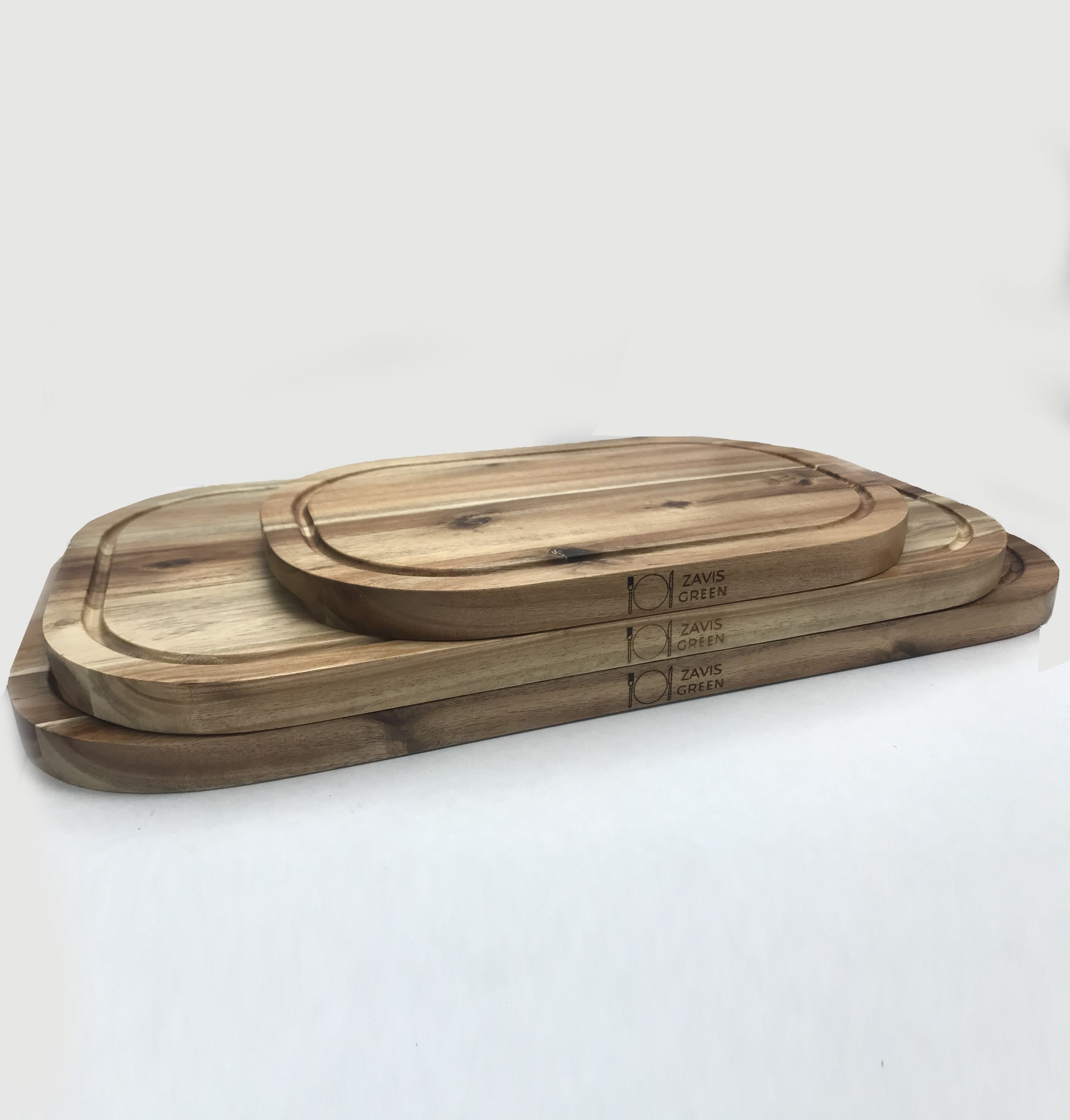Rounded Cutting Board With Juice