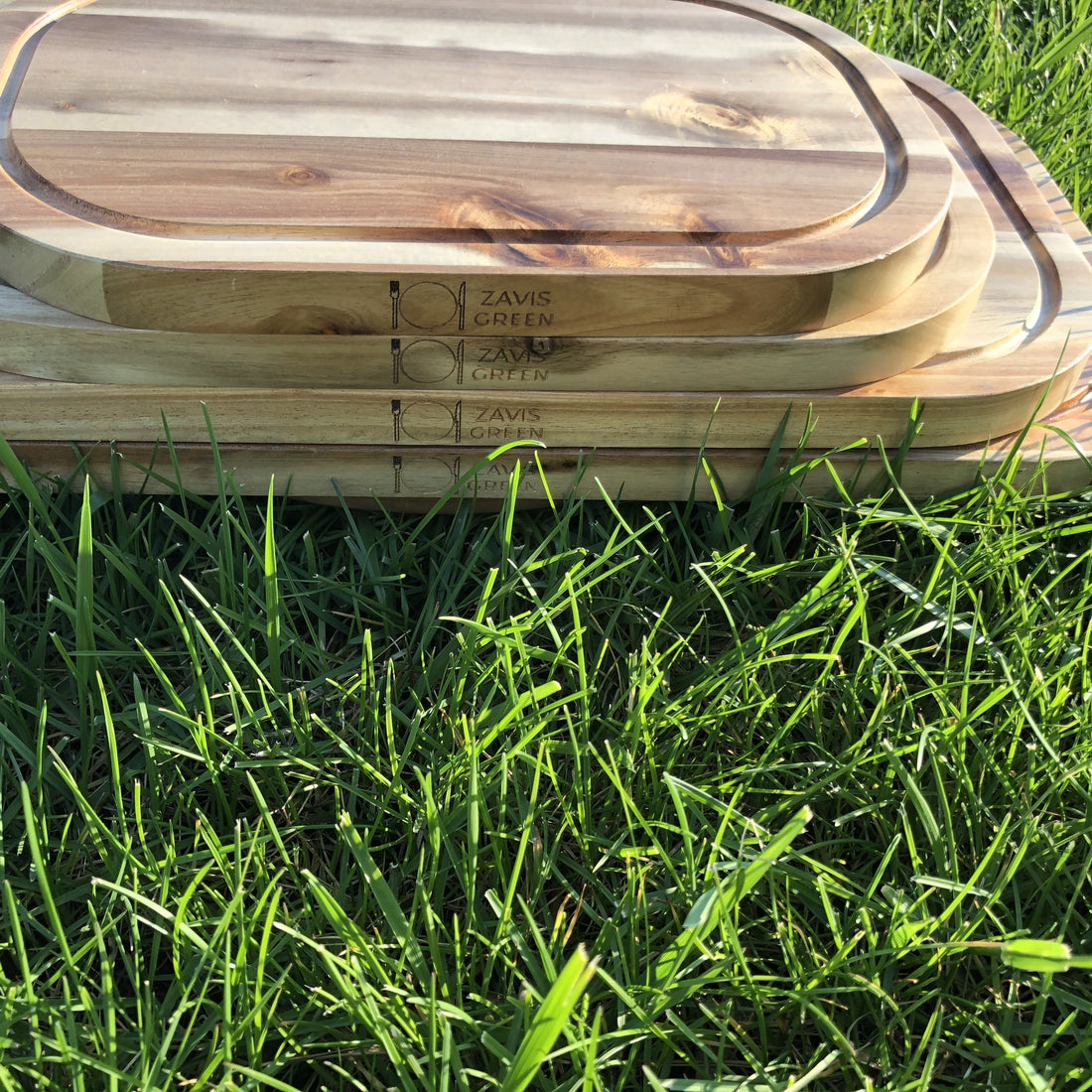 Acacia Wood Serving Rounded Cutting Board