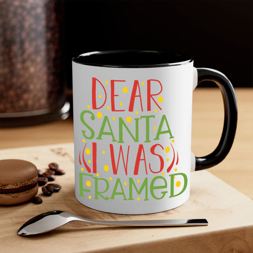 dear santa i was framed christmas-Mug