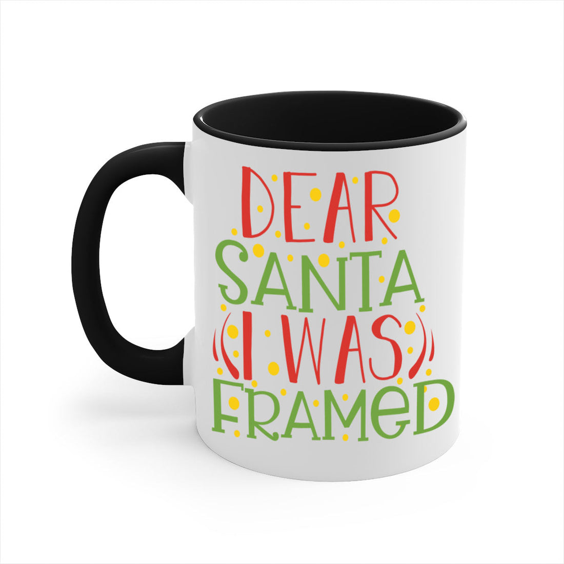 dear santa i was framed christmas-Mug