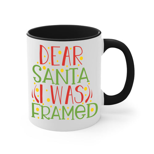 dear santa i was framed christmas-Mug