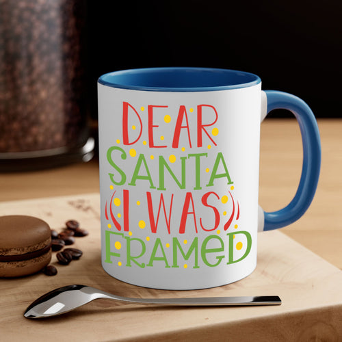 dear santa i was framed christmas-Mug
