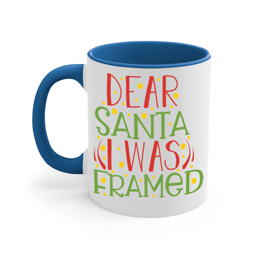 dear santa i was framed christmas-Mug