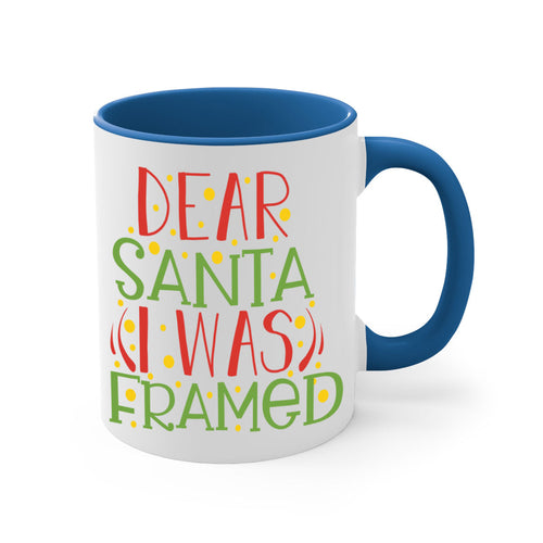 dear santa i was framed christmas-Mug