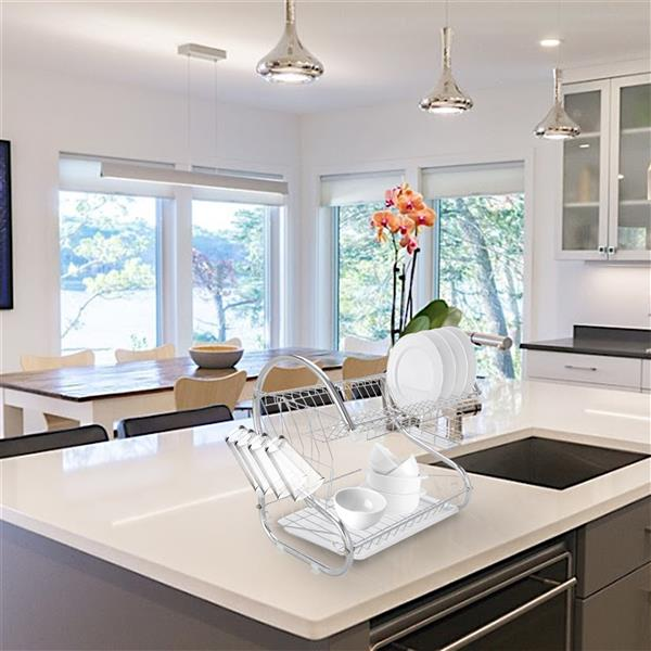 2 Layers Dish Organizer Storage Bowls