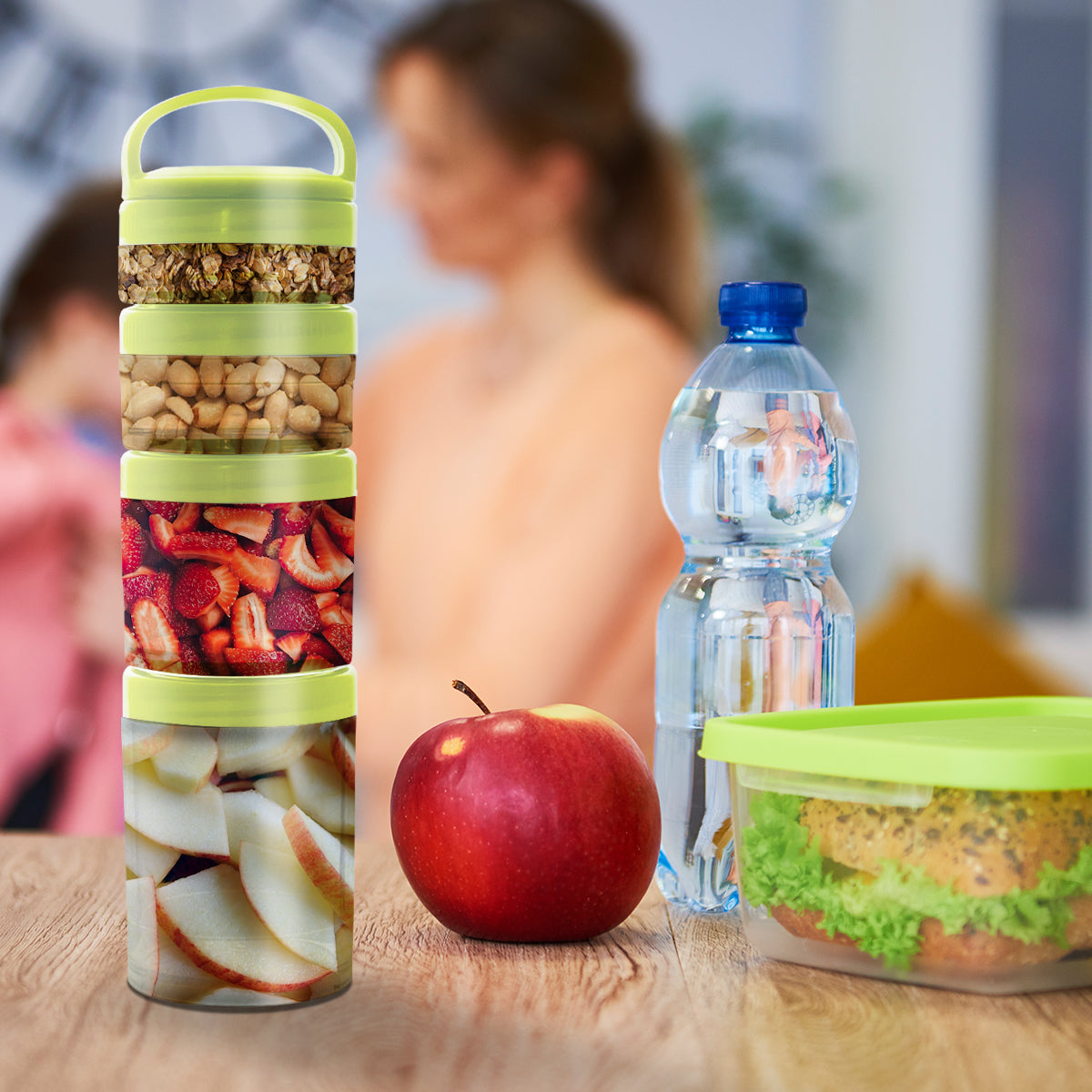 Portable Stackable Food Leak Proof Storage Containers