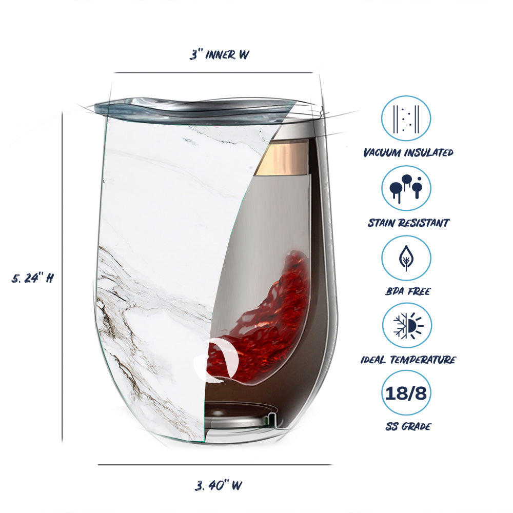 12oz Insulated Wine Tumbler Glass