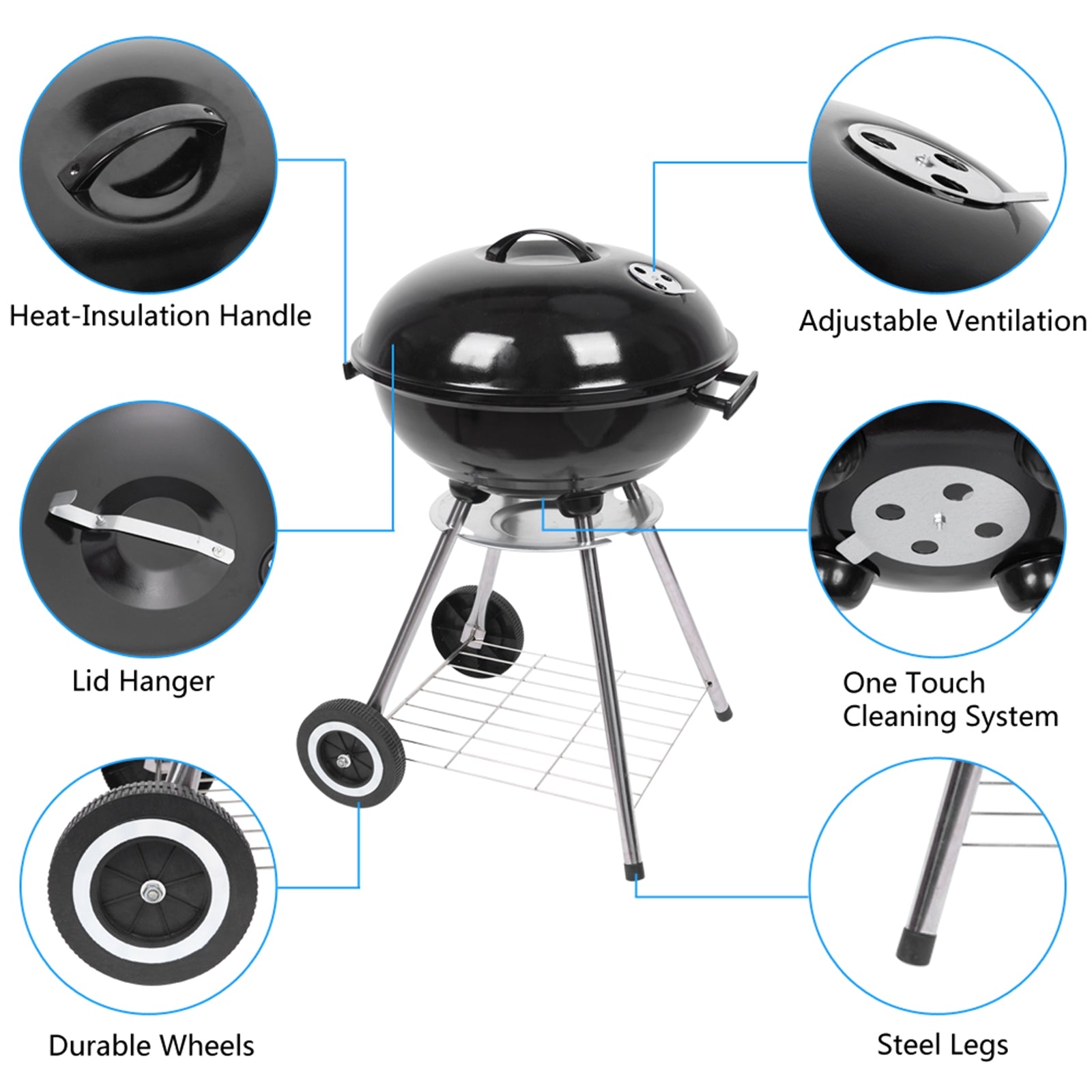 18 Inch Apple Charcoal Stove BBQ Grill