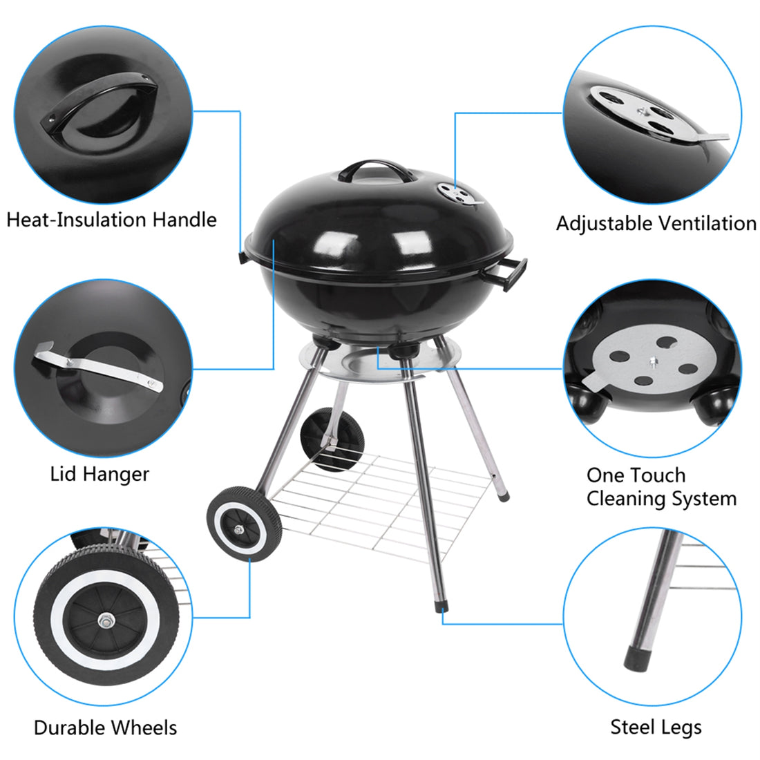 18 Inch Apple Charcoal Stove BBQ Grill