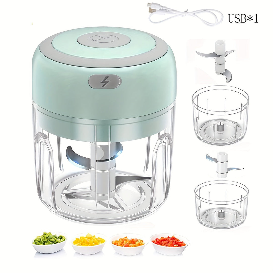Vegetable Chopper 250ml USB Grinder