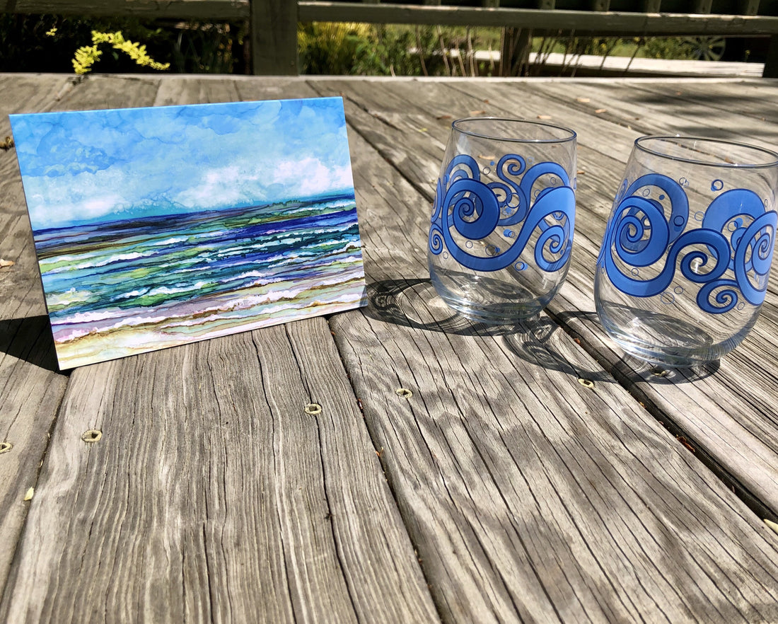 Beach Theme 3 piece Gift Set