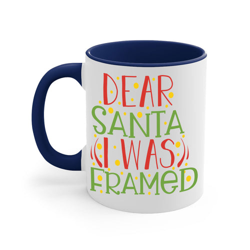 dear santa i was framed christmas-Mug