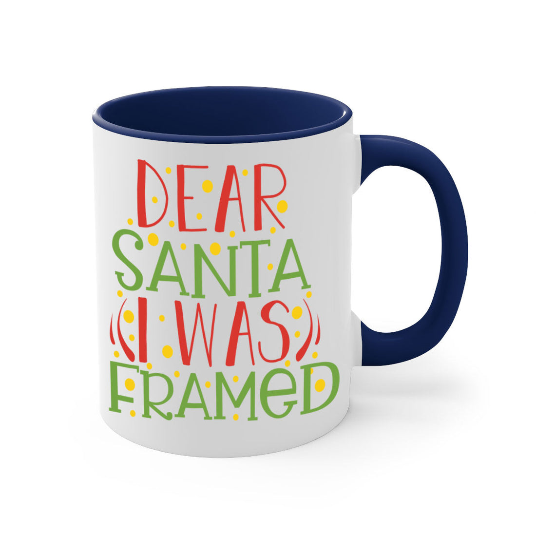 dear santa i was framed christmas-Mug