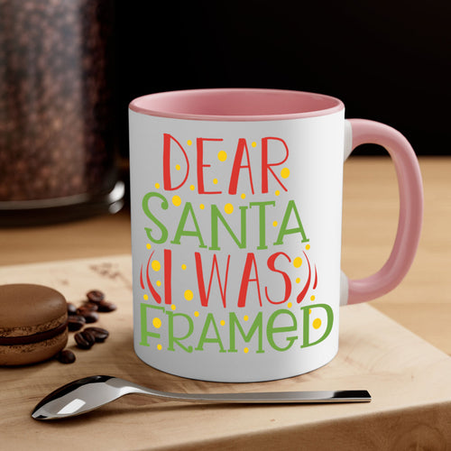 dear santa i was framed christmas-Mug