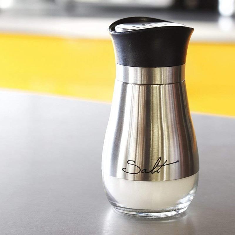Salt and Pepper Stainless Steel Glass Set