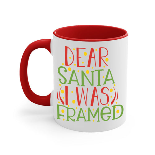 dear santa i was framed christmas-Mug
