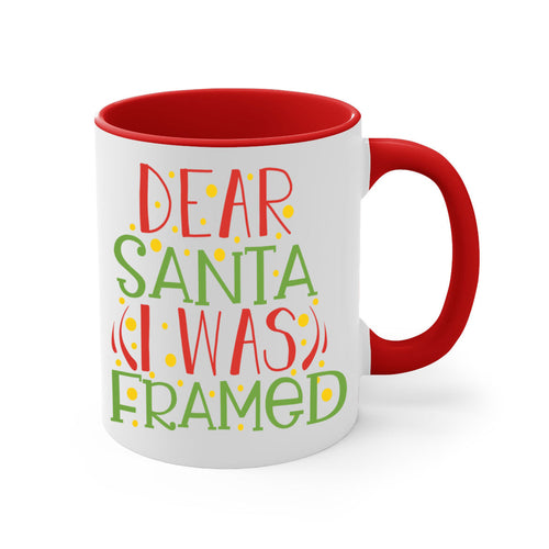 dear santa i was framed christmas-Mug