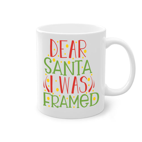 dear santa i was framed christmas-Mug