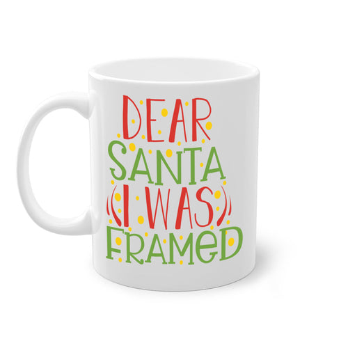 dear santa i was framed christmas-Mug